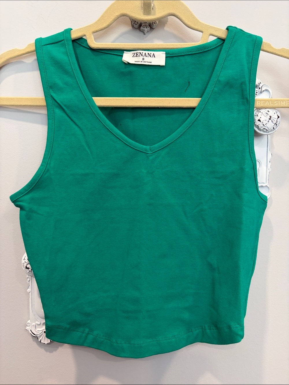 Zenana Outfitters Teal V-Neck Tank Top